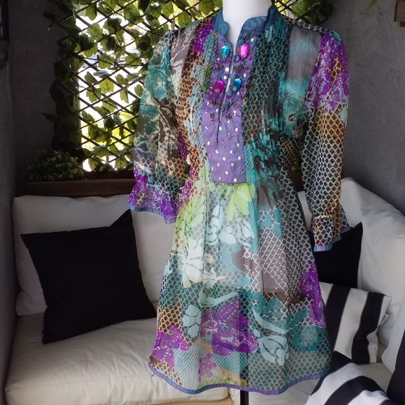 Dimri Tops - Gorgeous shirt/short dress with amazing colors!!!
